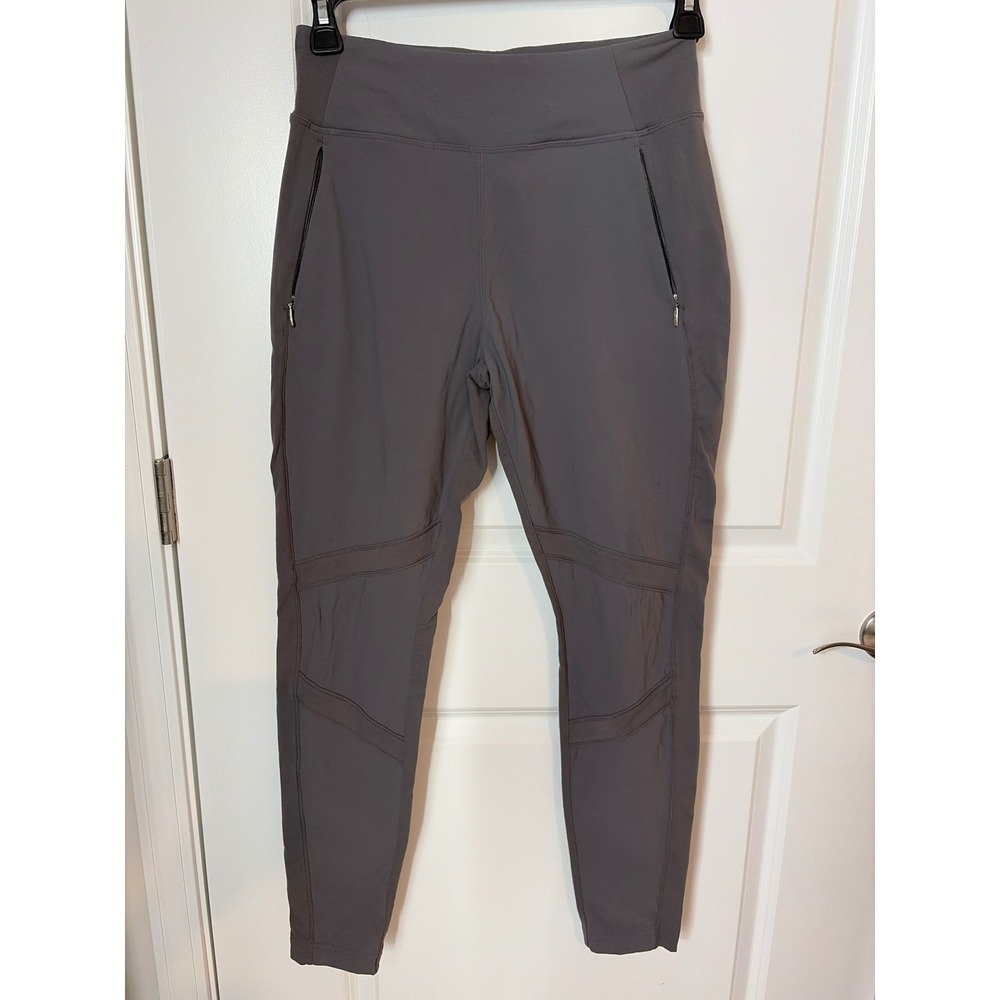 Athleta Headlands Hybrid Cargo II Tight Grey Hiking Pants Moto Leggings‎ Size 8